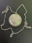 Morgan Silver Dollar Pendant. Facsimile 1885 Morgan Dollar Included!