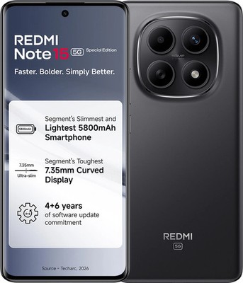REDMI Note 15 SE 5G (Black, 256 GB 8 GB RAM) Snapdragon 6 Gen 3 Global Version.