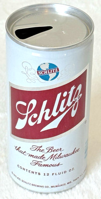 VTG 1970 s Jos. Schlitz Brew-Milwaukee Famous  -7 Cities-12 oz-Alum. Beer Can