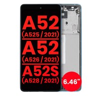 Oled-Display Mit Rahmen FüR Samsung Galaxy A52 4G (A525 / 2021) / A52 5G (A526 /