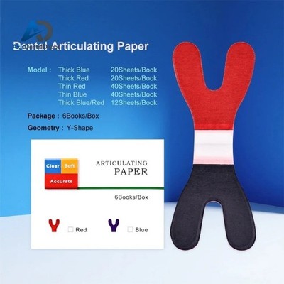 Full Mouth Dental Articulation Occlusion Paper Y Shape Dental Articulating Paper