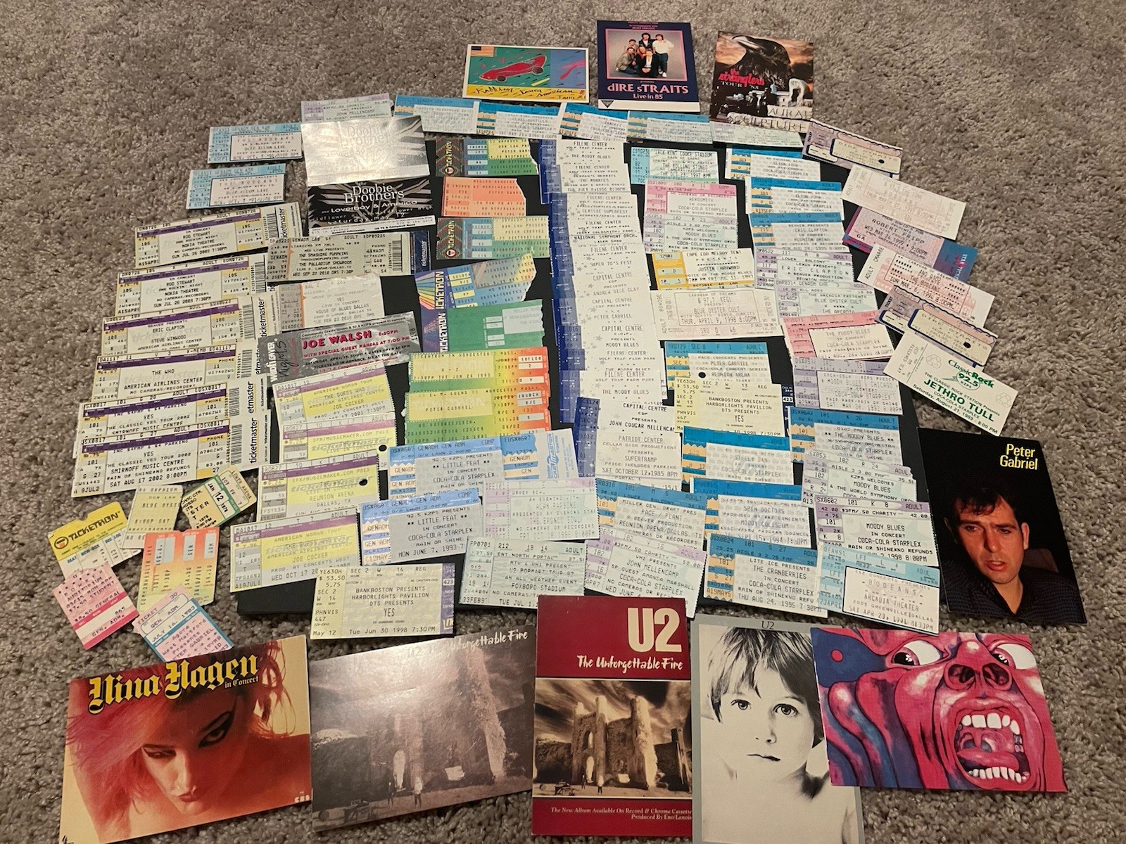 Concert ticket lot rolling stones the who aerosmith peter gabriel boc monkees +