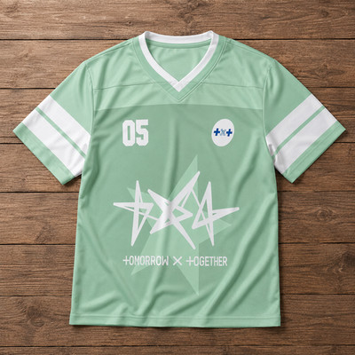 TXT World Tour Football Jersey Green Shirt Kpop MOA Concert Outfit K69
