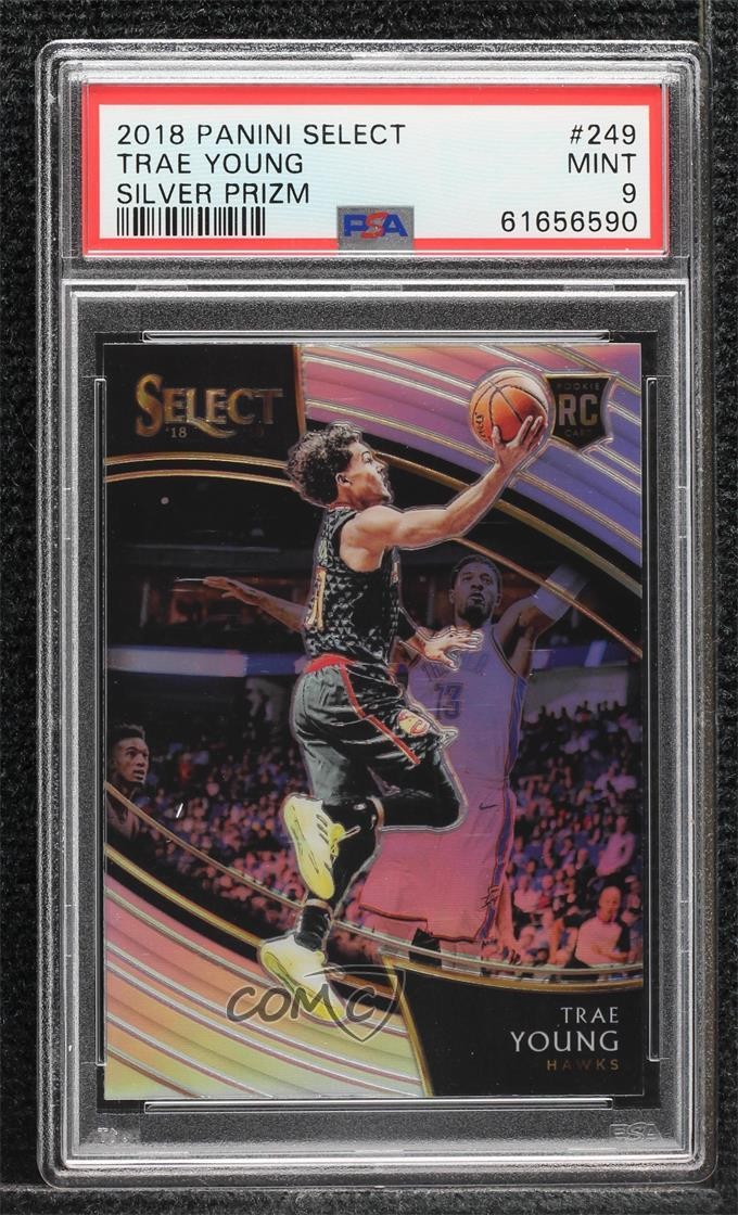 2018-19 Panini Select Courtside Silver Prizm Trae Young #249 PSA 9 MINT 2w6