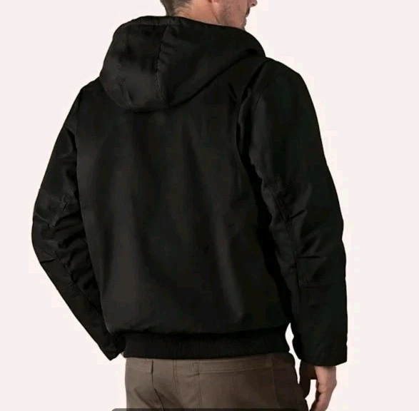 WALLS MINGUS DWR DUCK HOODED BOMBER WORK JACKET SHERPA LINED Size Large - New - Image 3 of 3