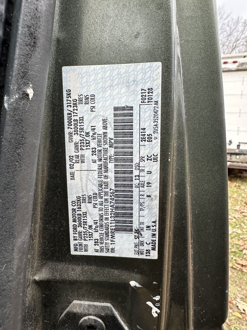 Air Cleaner 4.6L Fits 02-03 FORD E150 VAN 1444423