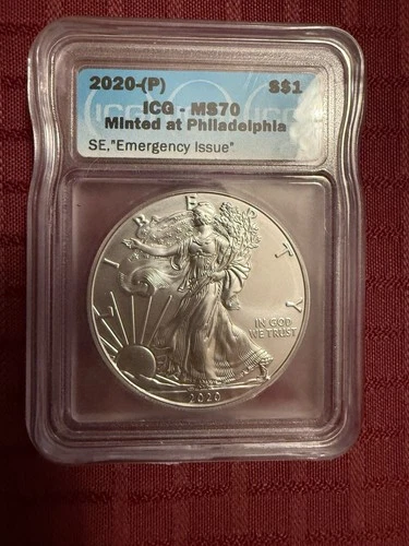 2020 ICG MS 70 American Silver Eagle Dollar