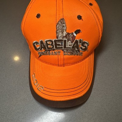   Cabela's Pheasant Classic 2012 Blaze Orange Hunting Hat Adjustable Cap Brown