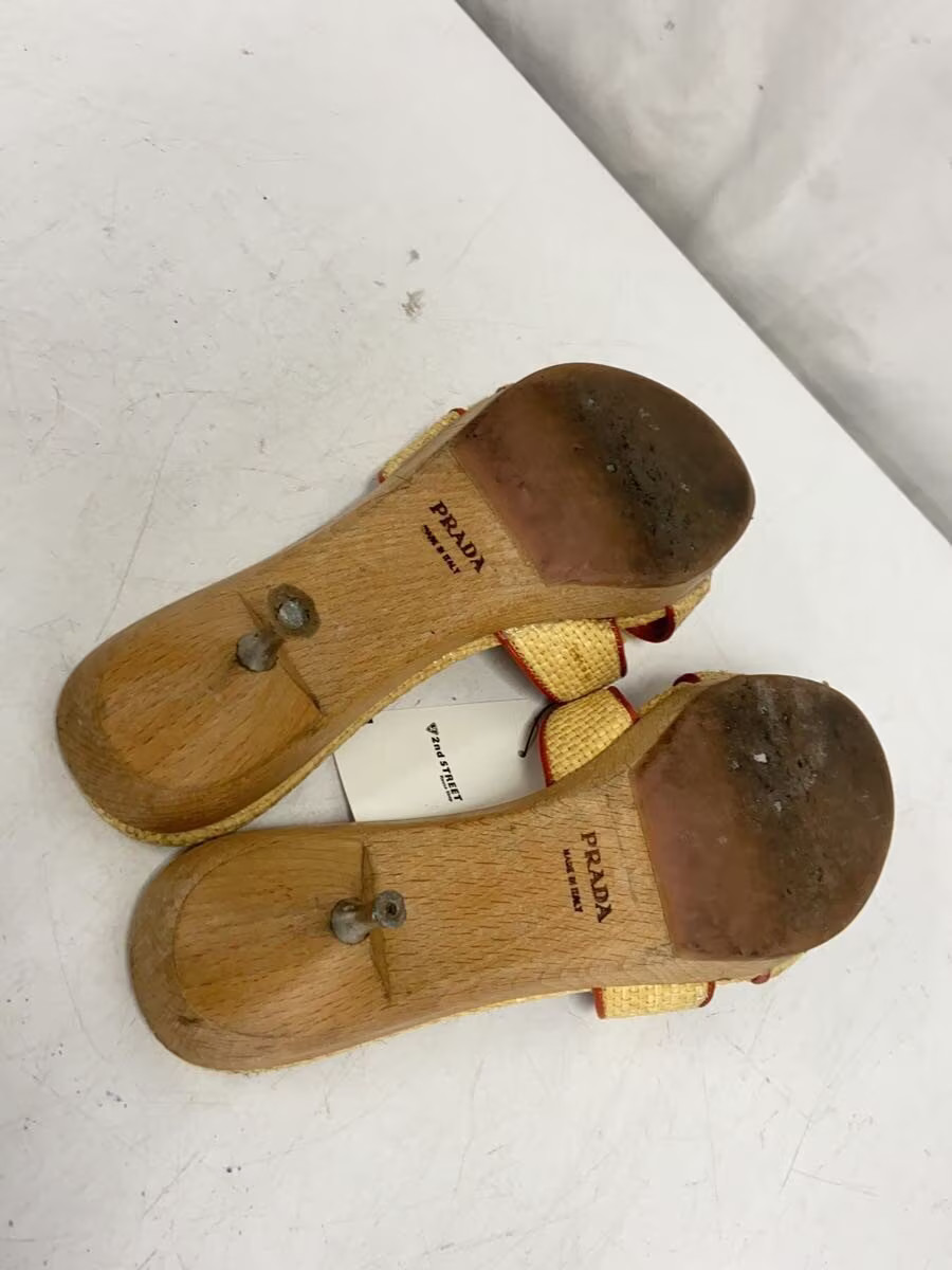 Prada Sandals 36.5 Beg Jlp51 thumbnail 4