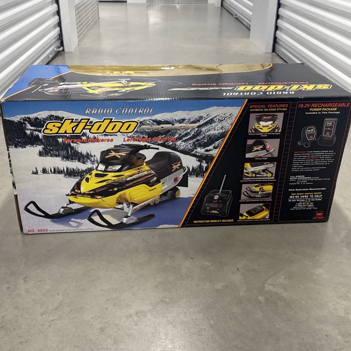 New Bright RED Ski-Doo MXZ 800 RC Snowmobile 1/5 HUGE 36” Sealed