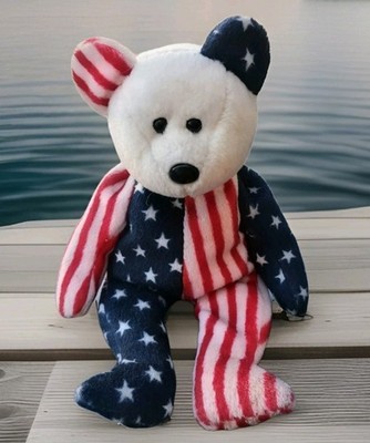 Ty Beanie Baby  Spangle  USA Bär 1999 ca. 23 cm Plüschtier