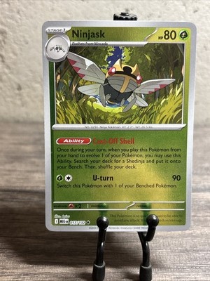 Ninjask 017/132 Me01: Mega Evolution Reverse Holo Uncommon-Fast Shipping-NM!!