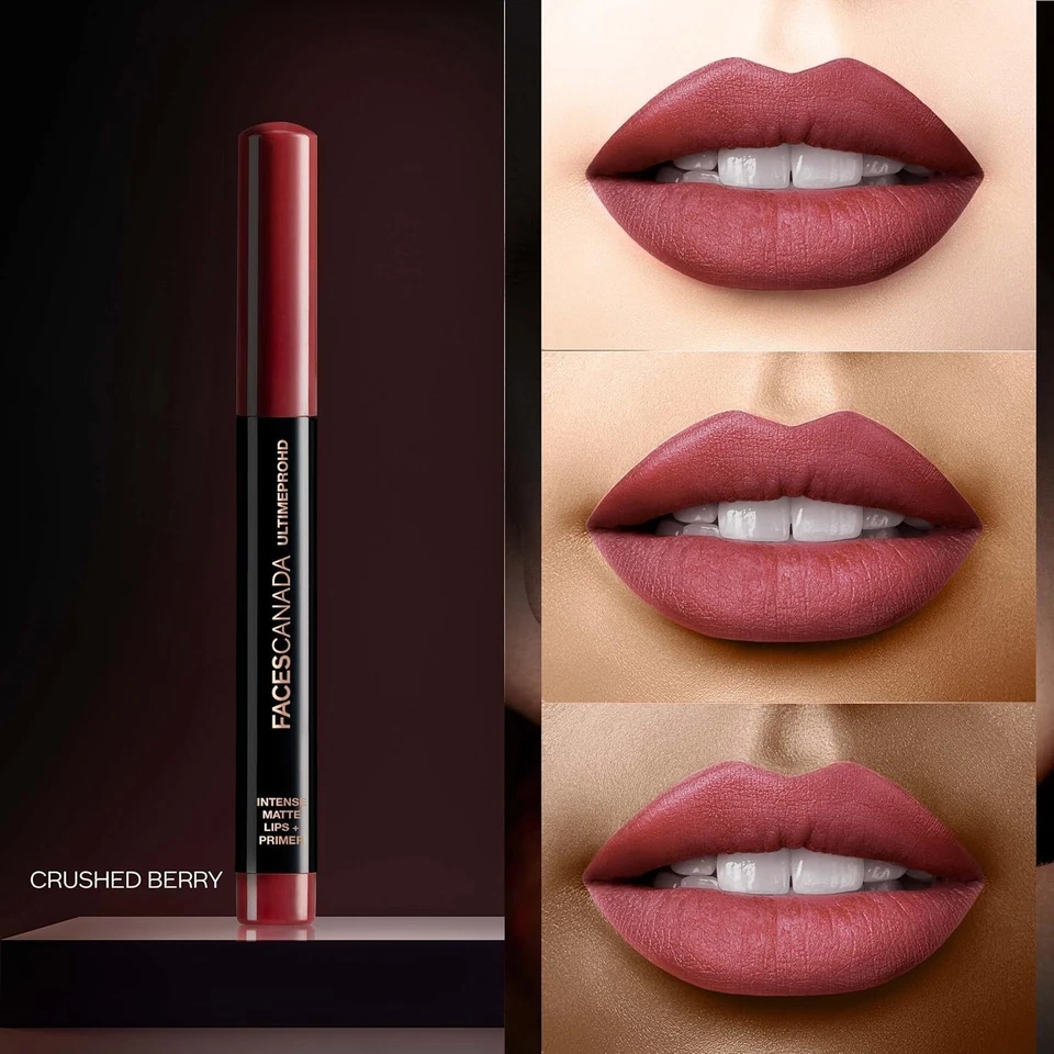 FACES CANADA Ultime Pro HD Intense Matte Lips + Primer - Crushed Berry 04, 1.4g - Image 2 of 4