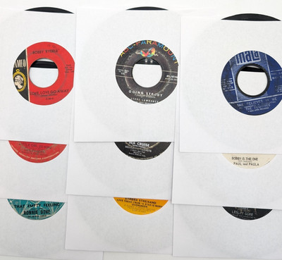 Vintage 45 RPM Record Lot of 66 Mixed Artists Pop Rock Country Soul Oldies