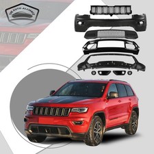 For 2016-2022 Jeep Grand Cherokee New Front Bumper Set Assembly Kit With Grille