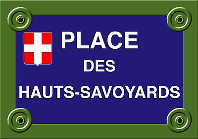 PLAQUE RUE Collection FRANCE HAUTE SAVOIE SAVOYARD Personnalisable ALU 20x30cm