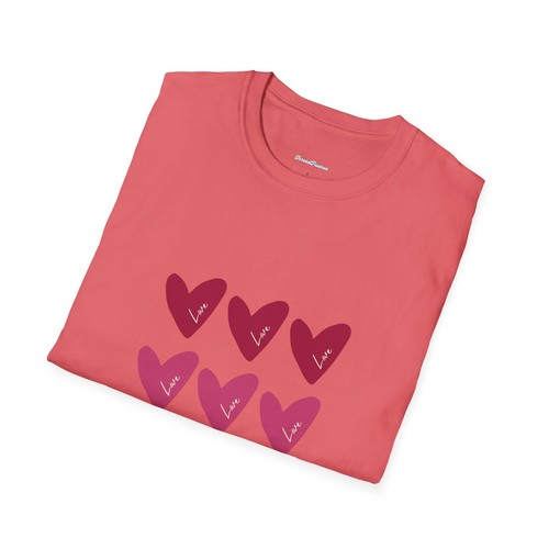 Love Hearts Valentine's Day T-Shirt, Unisex Shirt, Softstyle Tee, Gift for Him - Picture 13 of 65