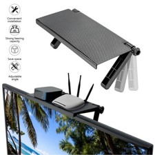 1 Adjustable TV Screen Top Storage Shelf Movable Organizer Bracket Rack Holder
