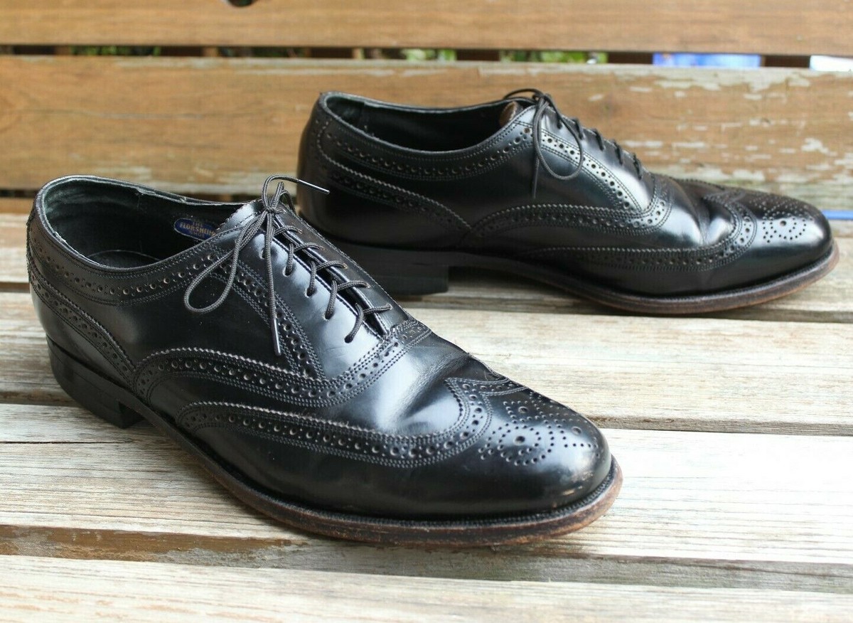 FLORSHEIM Black Leather Wingtip Oxford Shoe Sz 9 D Midtown Wingtip Shoes - MJ Footwear main image 4