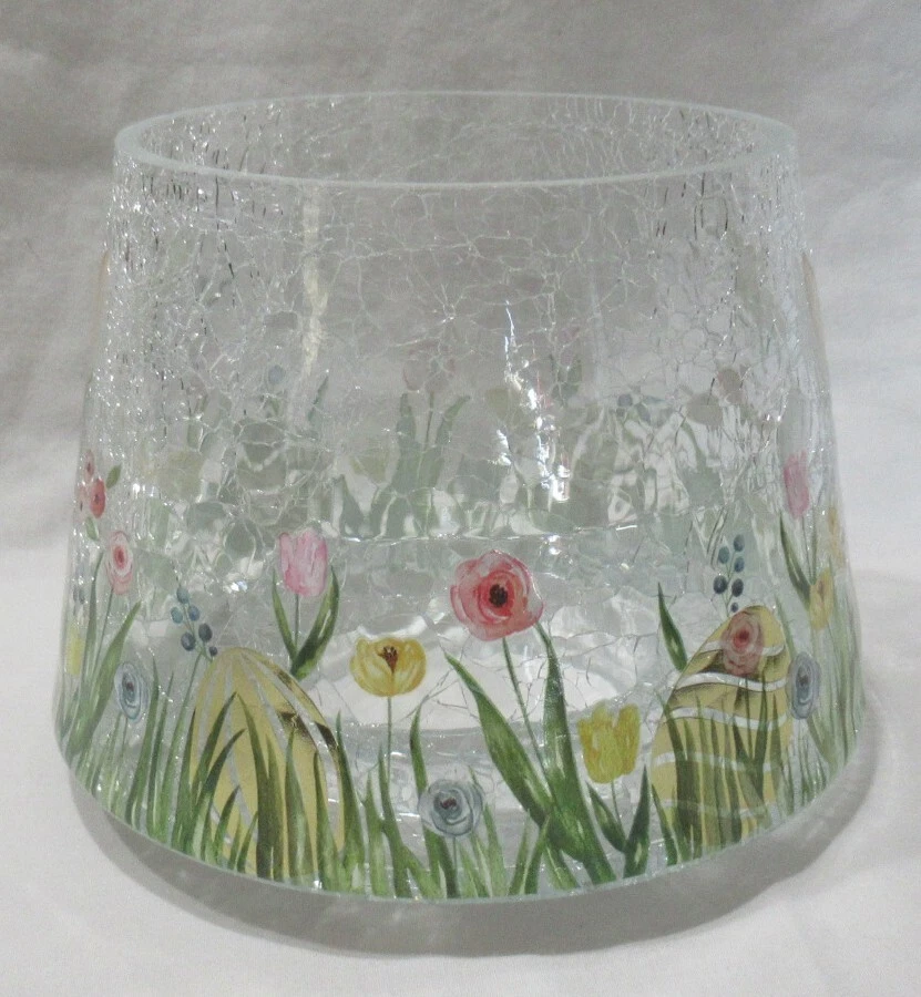 Yankee Candle Tarro Crackle Transparente Tono J/S Primavera CONEJITO CON VASOS Flores Foto 2 de 4