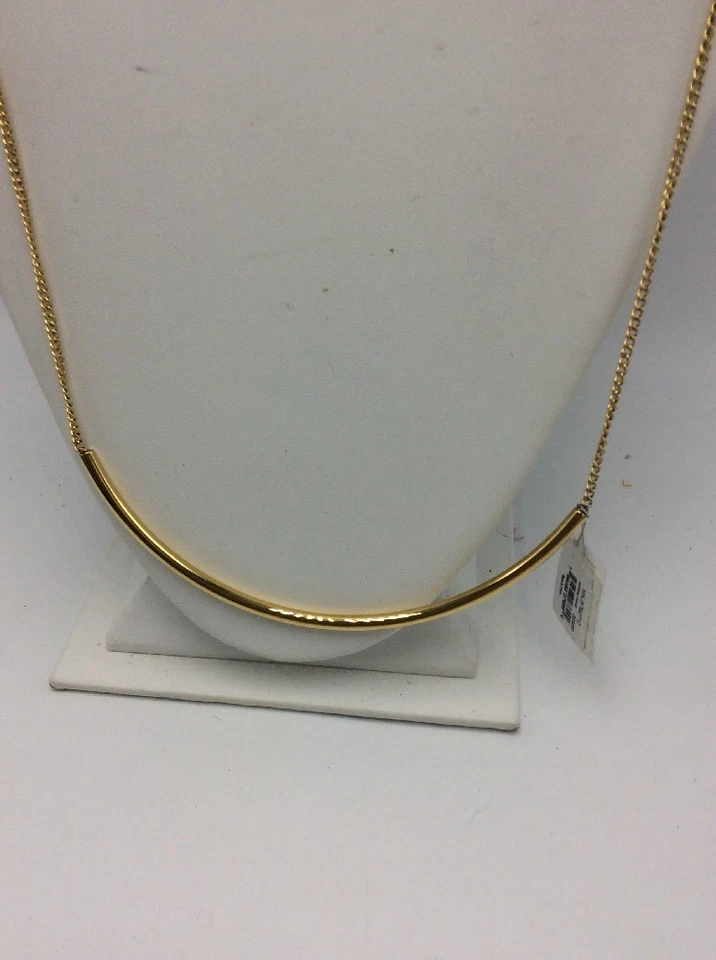 125 美元迈克尔·科尔斯 MKJ5792710 金色弧形条滑块 40 英寸长项链 MKD10 — 第 4/4 张图片