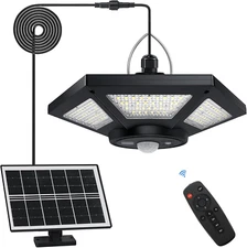 Aqonsie Solar Shed Light Indoor Outdoor Solar Powered Pendant Daytime Work Light