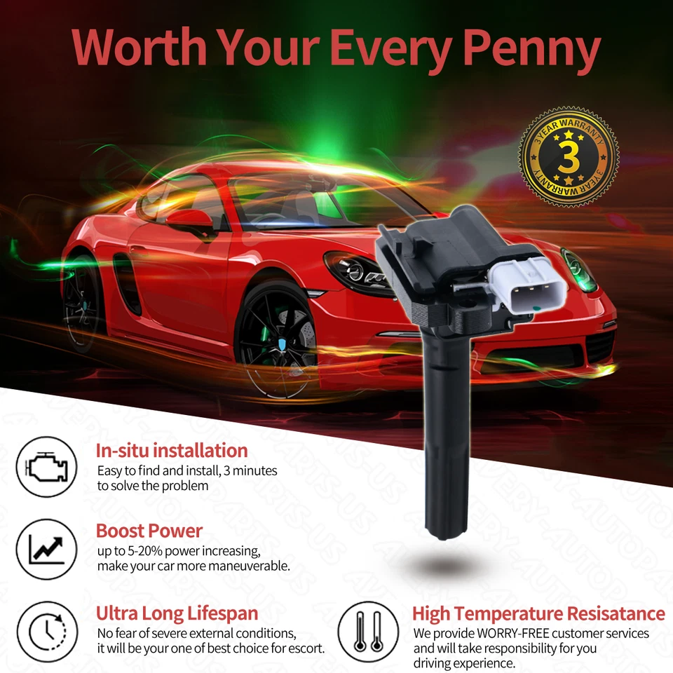 ✅2 Ignition Coil + Spark Plug For Chevy Metro Tracker Firefly Vitara Swift UF268 Foto 3 de 4