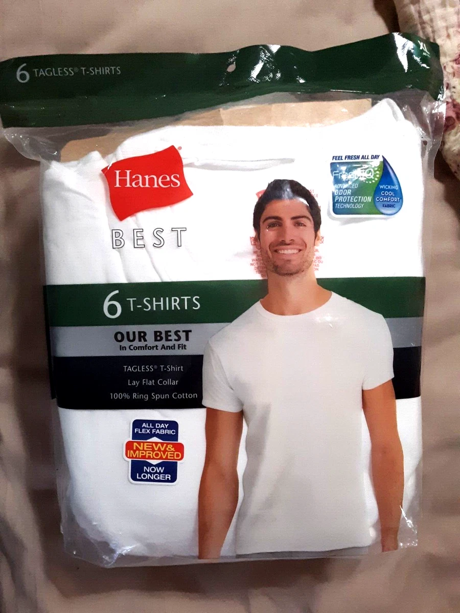 Hanes Our Best Mens White T Shirts Qty 6 Size XL New 4 eBay