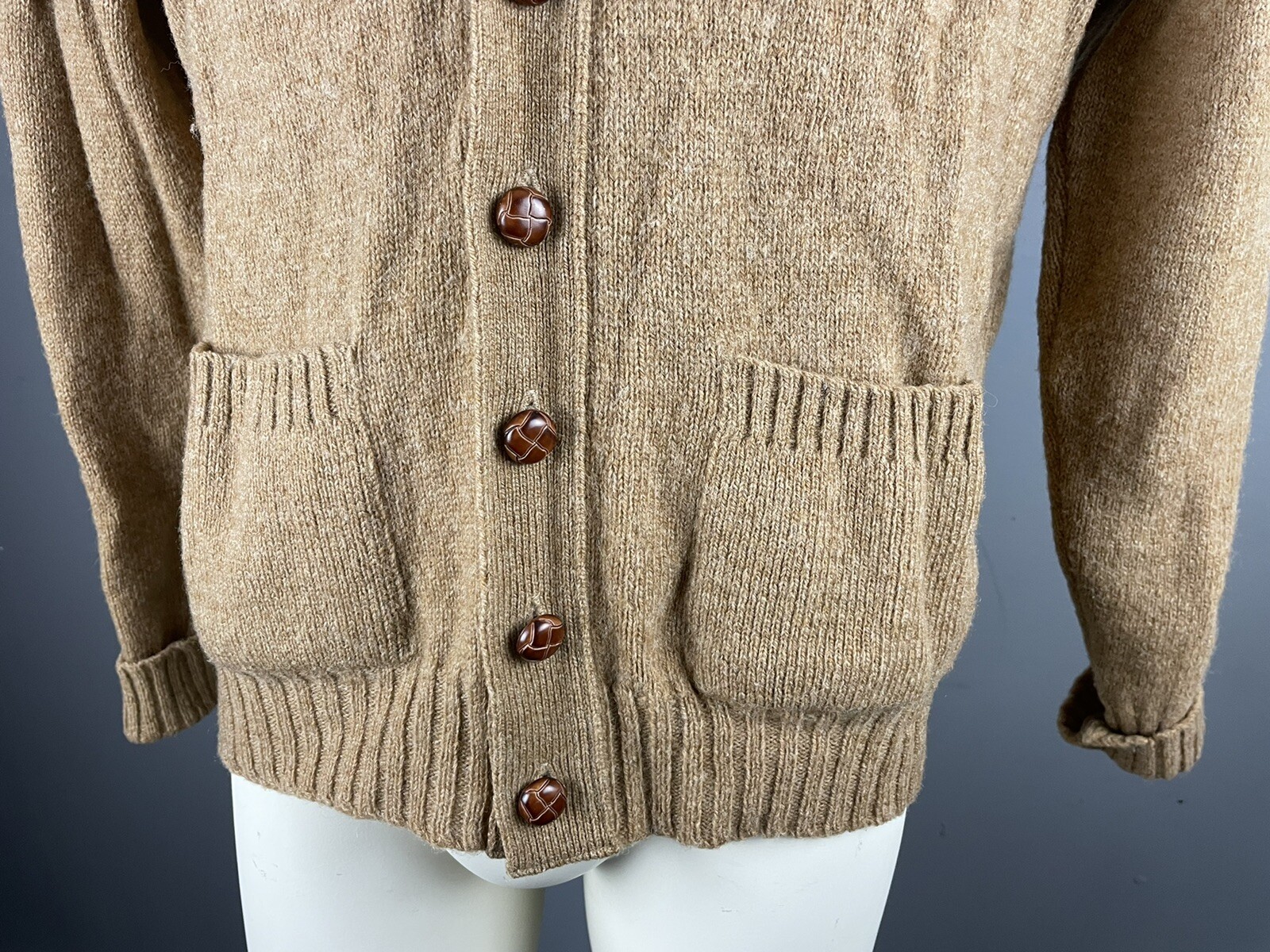 Men's LORD JEFF Cardigan Sweater 100 Virgin Lambswoo… Gem