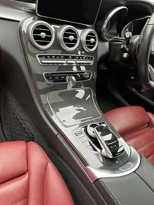 DPUK Genuine Carbon Fibre Centre Console Cover Dash Mercedes C Class W205 S205 C43 63