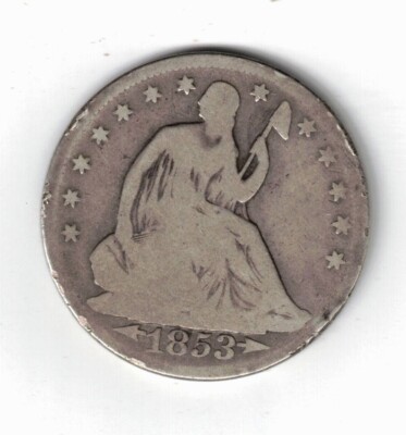 Us Coin With Rays 1853 Arrows Rays Liberty Seated Half Dollar United States Silver Coin ...