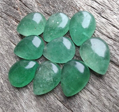 [WHOLESALE] NATURAL GREEN STRAWBERRY QUARTZ  PEAR SHAPE LOOSE GEMSTONE