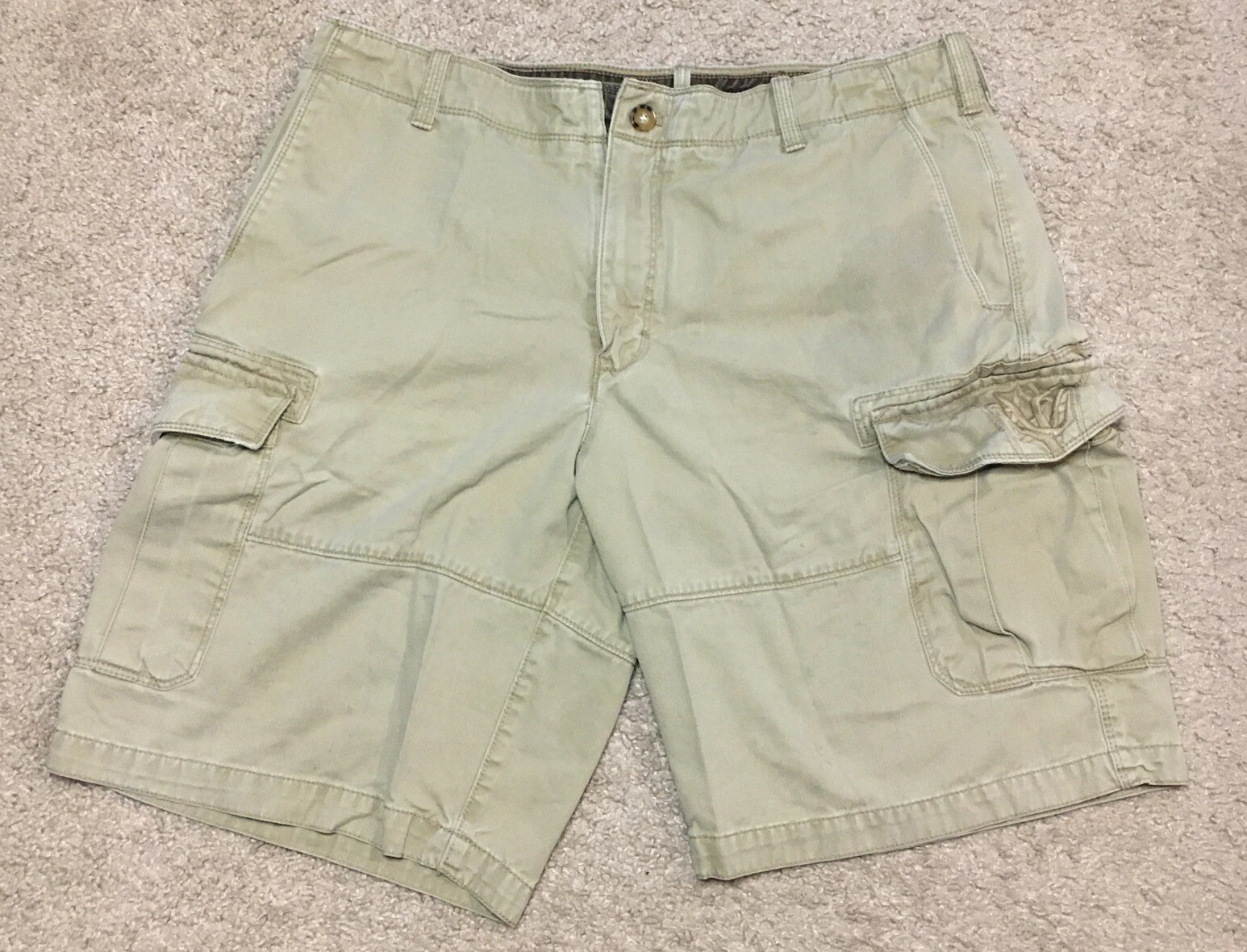 Pantaloncini cargo Timberland da uomo beige taglia 36 da esterno cotone vintage 10" insamo