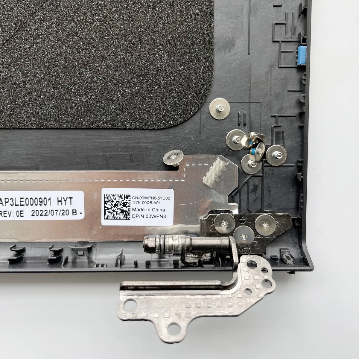 LCD Back Cover With Hinge For Dell Inspiron 15 3510 3511 3515 3520 3525 Laptops - Black Replacement Part