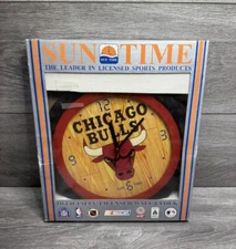 Chicago Bulls Sun Time NBA Basketball Court Wall Clock Officially Licensed