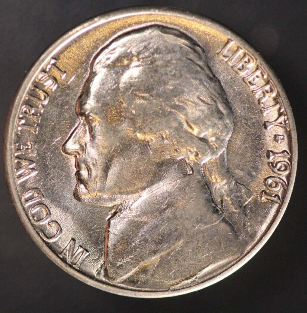 1961 D JEFFERSON NICKEL FRESH FROM ORIGINAL ROLL-LOT AA 4057 | eBay
