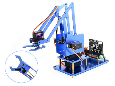 Waveshare Robot Arm for micro:bit 4-DOF Metal Bluetooth Remot