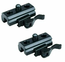 2pcs QR Harris Style Bipod Adapter 20mm Picatinny Rail Quick Release