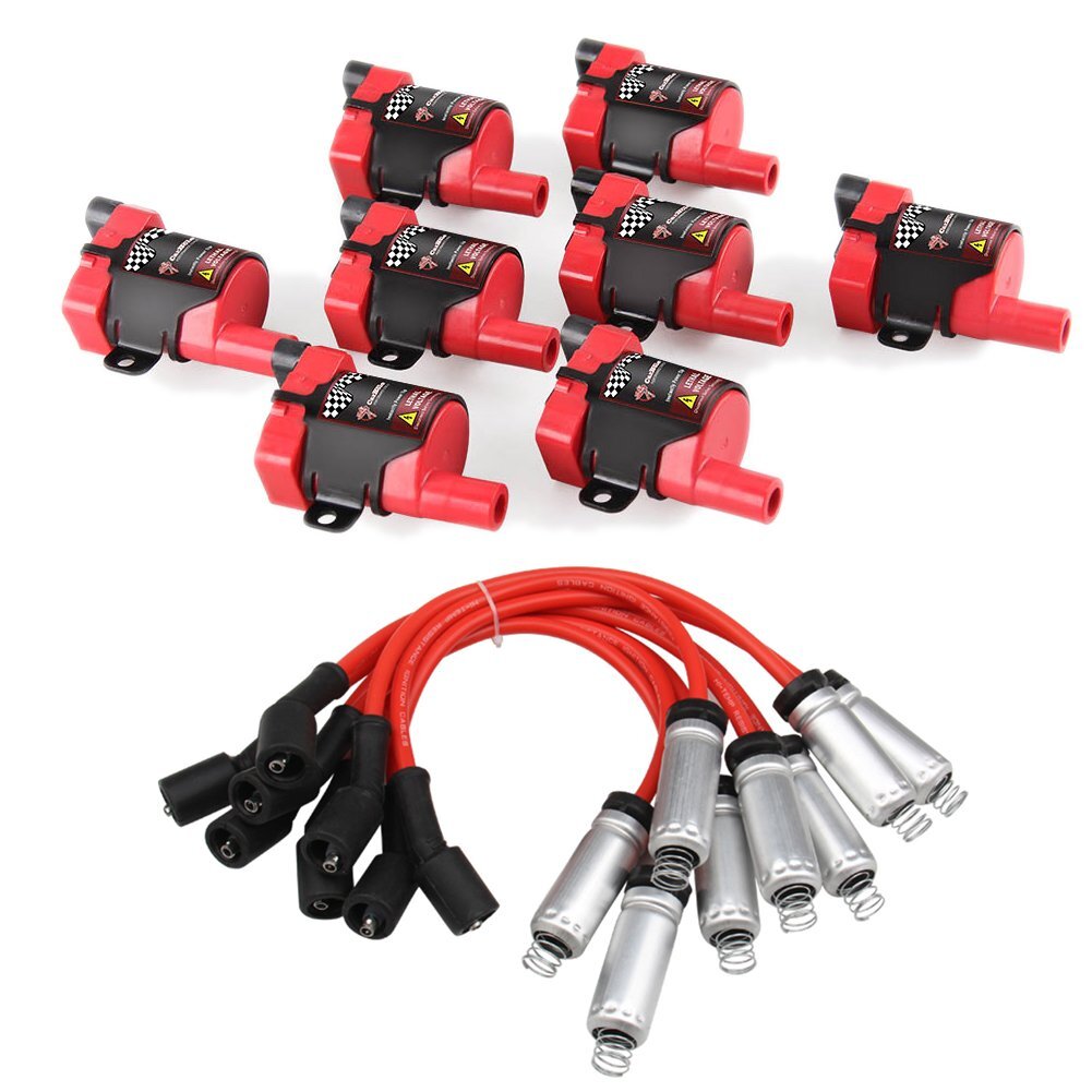 8 Ignition Coil & 8 Spark Plug Wire for Chevy Silverado GMC Sierra 6.0/5.3L D585 - Picture 9 of 13