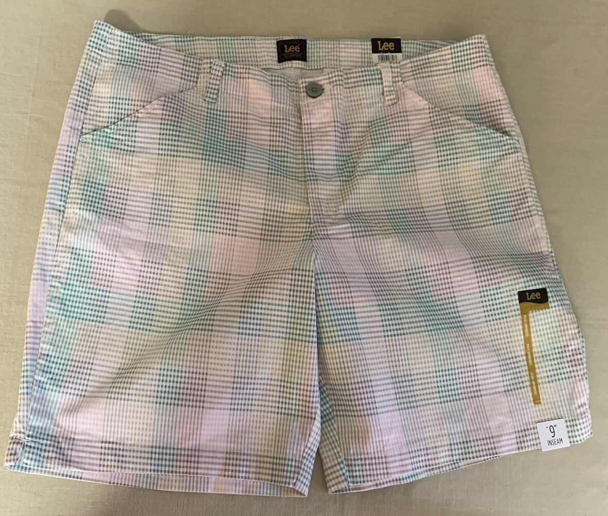 Lee Multi-Color Plaid Walking Shorts Womens 18
