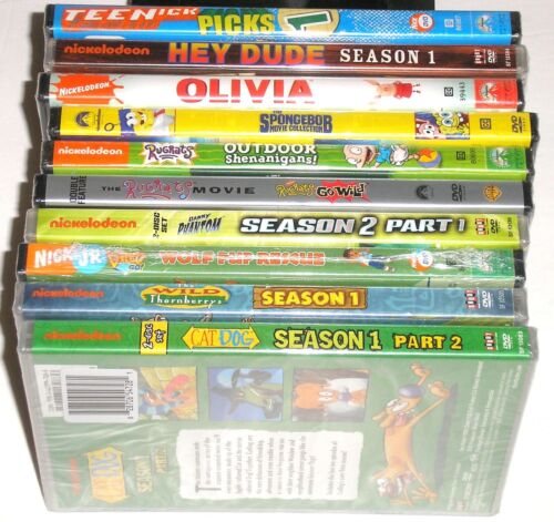 Kid Nickelodeon DVD Lot of 10 - Olivia SPONGEBOB MOVIE Rugrats GO, DIEGO, GO - Afbeelding 1 van 3
