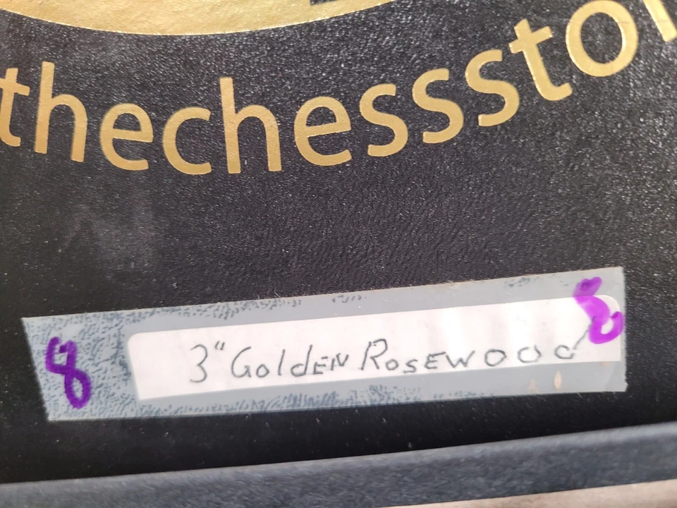 The Chess Store 3 Inch Golden Rosewood Chess Pieces Set Wooden (Box #8) - Image 2 of 4