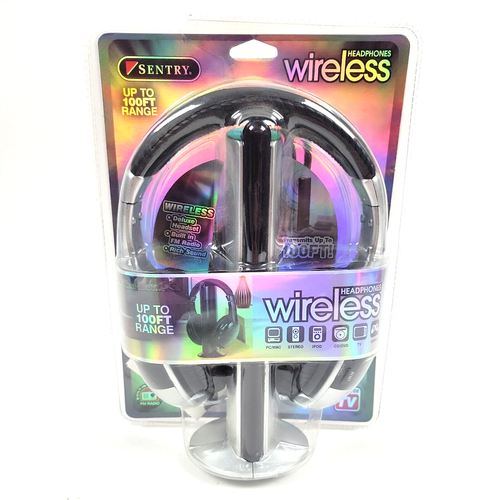 Sentry HW775 Headband Digital RF Wireless Headphones Transmitter TV