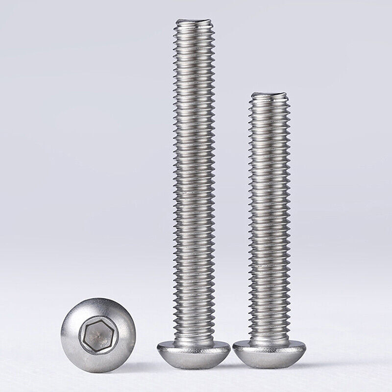 UNC Button Head Hex Drive Screws 1/420 5/1618 304 Stainless Steel