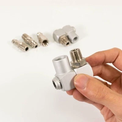Druckluft Drehgelenke- & Stecknippelset 1/4" Kupplung Anschluss Adapter