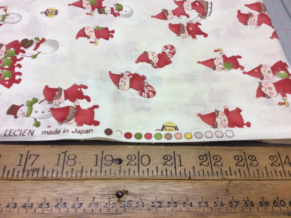 Lecien Merry Taupe 31331 Navidad Sobre Crema 100% Algodón Japonés Foto 3 de 4