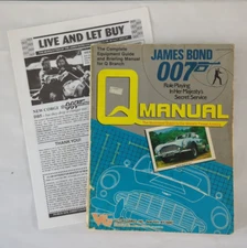 Q BRANCH JAMES BOND 007 ROLE PLAYING GAME 1983 VICTORY GAMES BOOK & NEWSLETTER