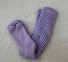 Lt Purple Slouch to Knee Socks Hooters Uniform Workout Soccer School Warm cozy — photo 3