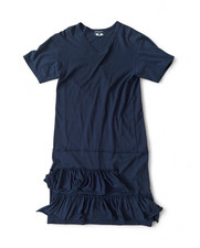 Comme des Garçons Homme Plus Black V-Neck Ruffle T-Shirt 