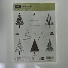 Stampin Up Festival of Trees Photopolymer Stamp Set 135059 Retired Christmas